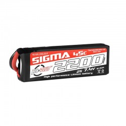 RC Plus Li-Po Batterypack Sigma 45C 2200 mAh 2S1P 7.4V XT-60